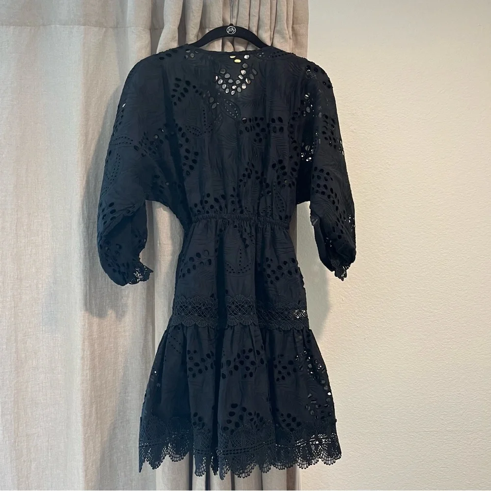 Waimari Amante Black Eyelet Mini Dress - Picture 7 of 13